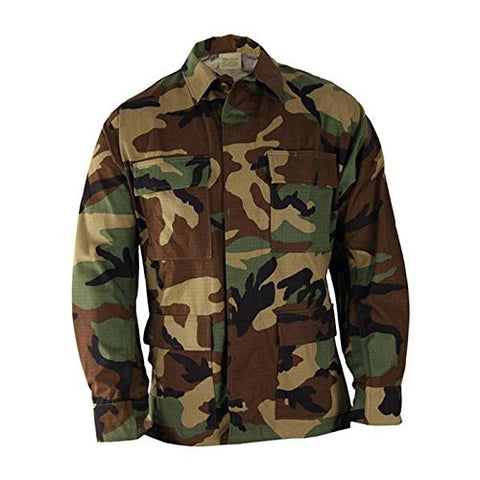 BDU Coat (60/40Cotton/Poly Twill) Large Regular (Woodland)