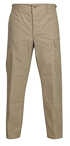BDU Trouser – Button Fly (60/40 Cotton/Poly Twill) Medium Long (Khaki)