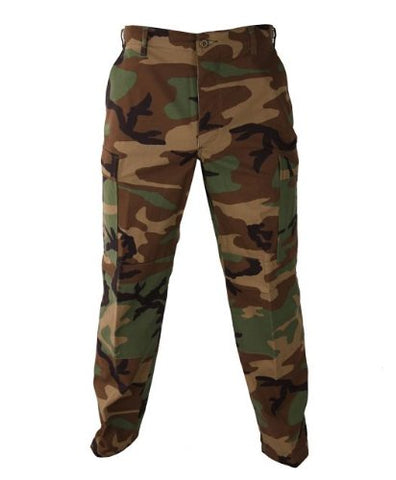 BDU Trouser – Button Fly (100% Cotton Ripstop) - Woodland, 2X-Large Long
