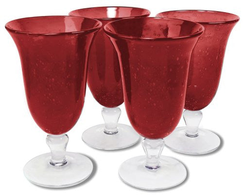 IRIS FOOTED ICE TEA, 18 OZ., RUBY