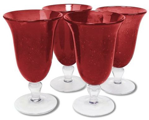 IRIS FOOTED ICE TEA, 18 OZ., RUBY