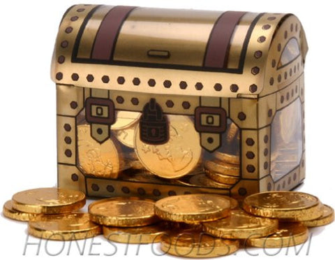 Treasure Chest with 80+ Chocolate Gold Coins 9.5oz