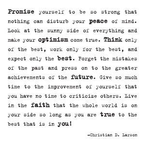Magnet 3.5" Square - "promise yourself to be so strong…"