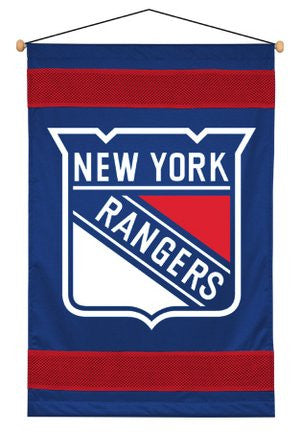 SIDELINES WALL HANGING  New York Rangers - Color Bright Blue - Size 28x45