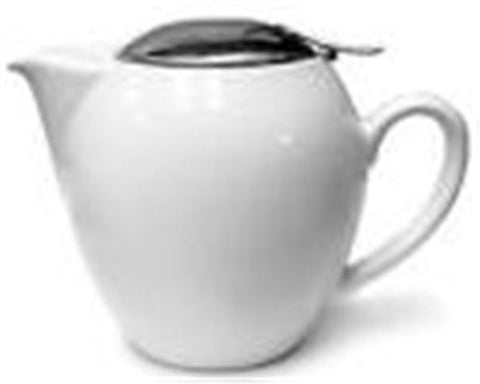 Round White Teapot 22 Ounces