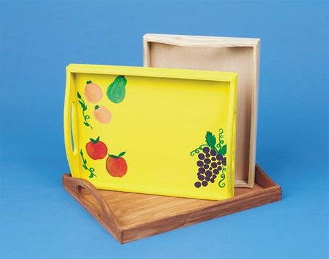 Unfinished Wooden Trays (Set of 3)