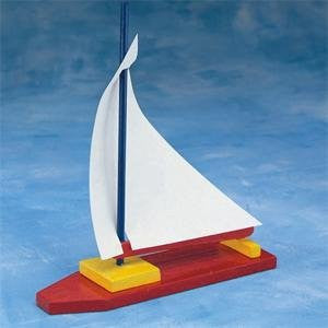 Wooden Sailboat, Unassembled (Pack of 12)