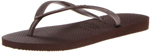 Havaianas Women's Slim Flip Flop,Dark Brown,41/42 BR/11-12 M US