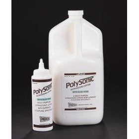 Polysonic ultrasound lotion, 1 gallon jug w/8.5 oz refillable dispenser bottle, each