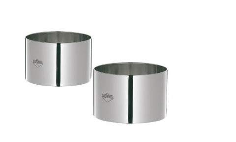 Kuchenprofi Stainless Steel Ring Molds, 4 Pieces, (four 3" molds)