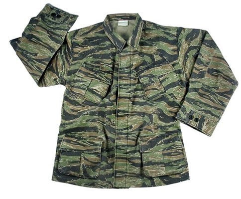 Tiger Stripe Vintage Vietnam Era 4-Pkt Fatigue Shirt - Medium