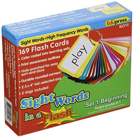 Sight Words  Color-coded Flash Cards, Grades K–1