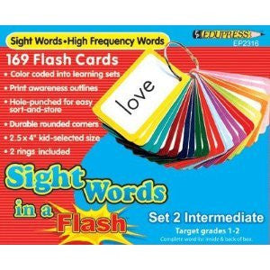 Sight Words Color-coded Flash Cards, Grades 1–2