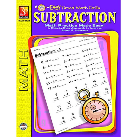 EASY TIMED MATH DRILLS: SUBTRACTION ACTIVITY BOOK