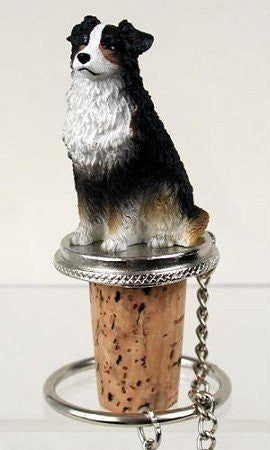 AUSTRALIAN SHEPHERD TRICOLOR BOTTLE STOPPER