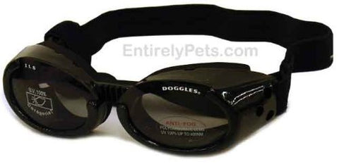 Doggles ILS Metallic Black Frame/Smoke Lens, Extra Small
