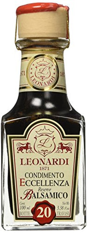 Acetaia Leonardi Balsamic Vinegar from Modena, Condimento Balsamico, Classic, L'Eccellenza (20 Yrs), 100 ml/3.4 fl oz
