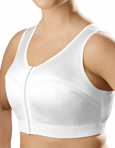 Enell Maximum Control Full Figure Wire-Free Sports Bra (7 White)