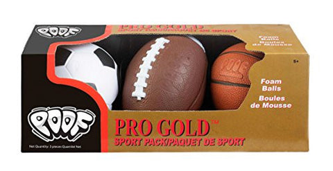 Pro Gold™ Mini Sport Pack - Football, Soccer and Basketball