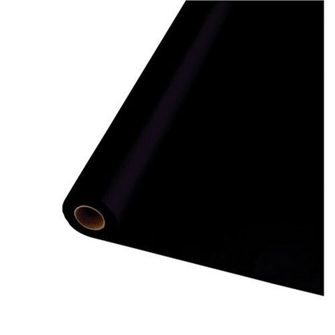 100 ft x 40 inch Black Tablecloth Roll, Plastic (Each)
