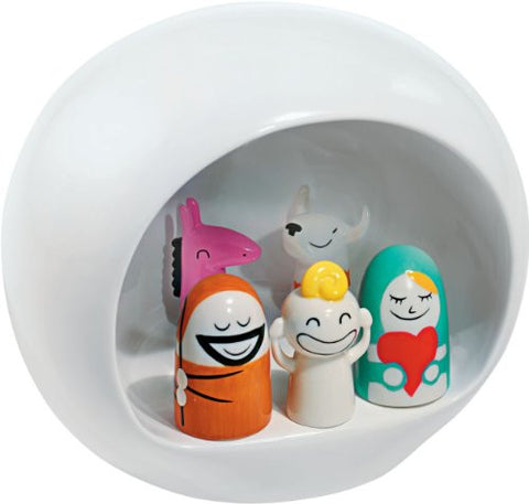 Group in Porcelain, White, 5 in.