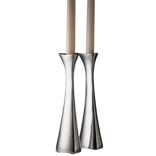 Nambe 9.75-inch Tri-Corner Candlesticks