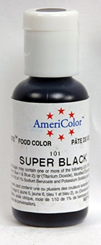 Super Black Americolor Soft Gel Paste Food Color, 3/4 oz. bottle