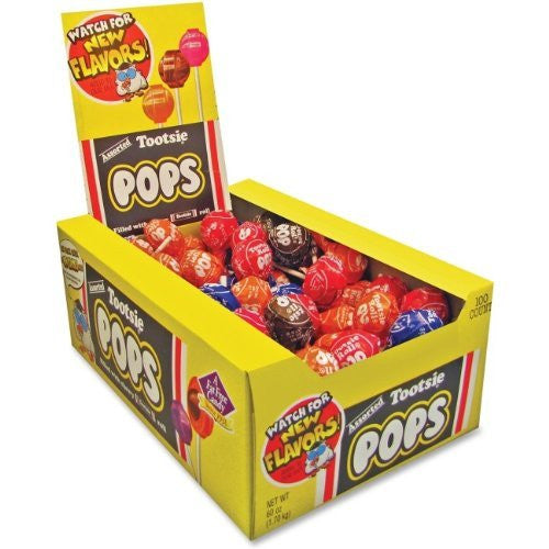 Tootsie Pops Assorted - 100 Count Box