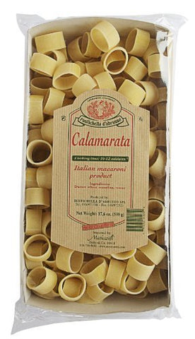 Rustichella d'Abruzzo Pasta, Durum Wheat in Tray, Calamarata, 500 gr/1.1 lb