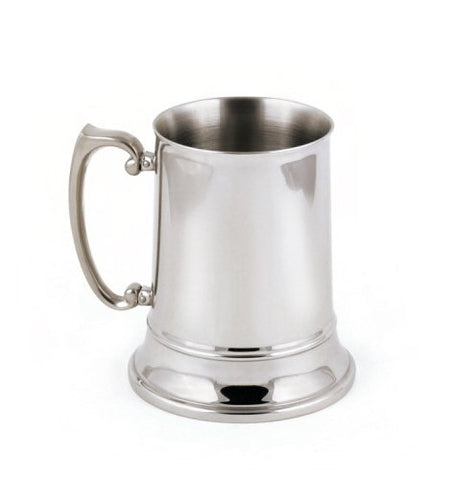 StainlessLUX 73211 Brilliant Double-walled Stainless Steel Large Beer Mug (16 Oz) - Quality Barware for Your Enjoyment