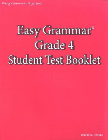 Easy Grammar Grade 4 Test Book