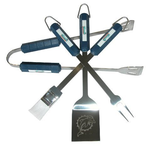 Miami Dolphins Bbq Set (4 Piece)