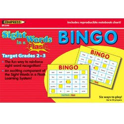 Sight Words in a Flash Bingo Game, Grades 2-3