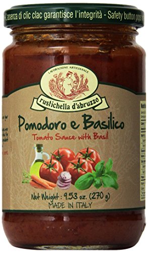 Rustichella d'Abruzzo Pasta Sauce, Classic, Tomato & Basil, 270 gr/9.5 fl oz