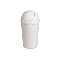 3 Gallon / 11.4 Liter Round SwingTop Wastebasket White lid & base