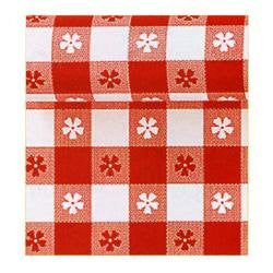 40"x100" Red Gingham Plastic Table Cover Roll
