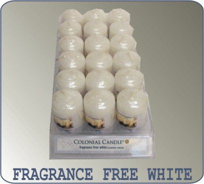 White Unscented Votive Candles, Box of 18