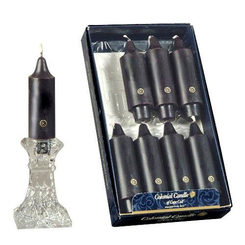 Black 5" Grande Classic Dinner Candles, Box of 8