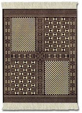 West African Bògòlanfini CoasterRug (4 pcs)
