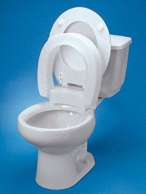 Hinged Elevated Toilet Seat Elongated by Maddak