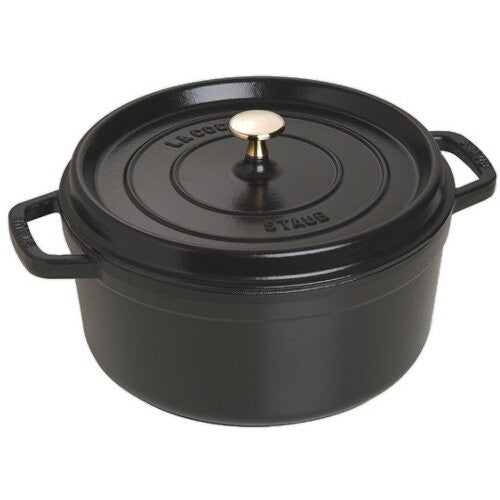 Staub Round Cocotte, 6.5QT, Black