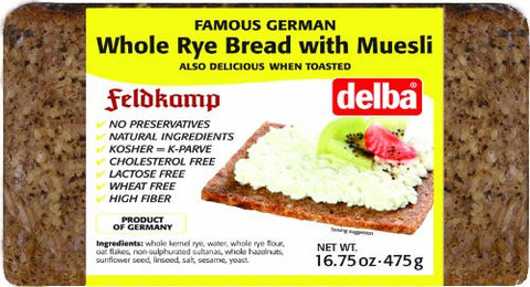 Whole Rye Bread with Muesli, 16.75 oz