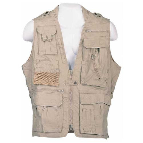 Safari Vest - Khaki, Large