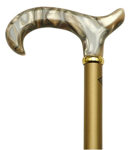 Ladies Derby Lucite Handle-Oscar Night, Metallic Gold Shaft