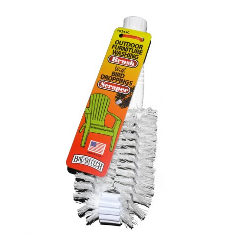 Outdoor Furniture Washing Brush with Bird Droppings Scraper