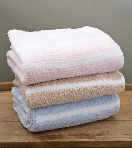 Chenille Blanket - Pretty Pink/Ivory