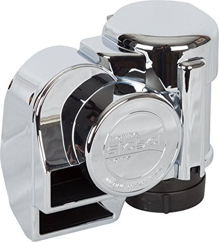 Nautilus Compact Chrome Mini Air Horn with Cover