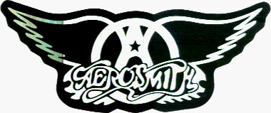 Aerosmith Reflective Silver and Black Wing Logo- 5" x 2.25" Foil Sticker