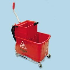 COMSR 4 Gallon Red Mop Bucket with Side-Press Wringer
