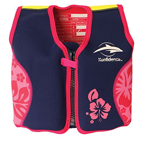 The Original Konfidence Jacket - Large 6-7 yrs Pink Hibiscus